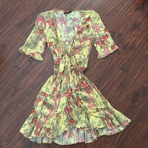 Tropical Zara wrap around dress